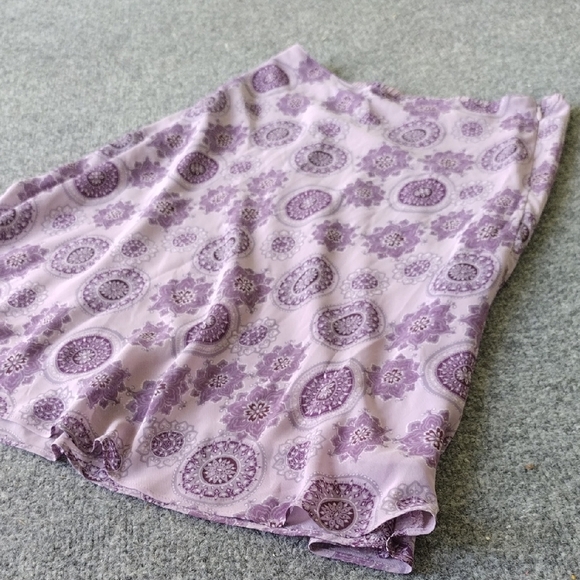 Express Lavender Floral A-Line Skirt - Picture 12 of 12